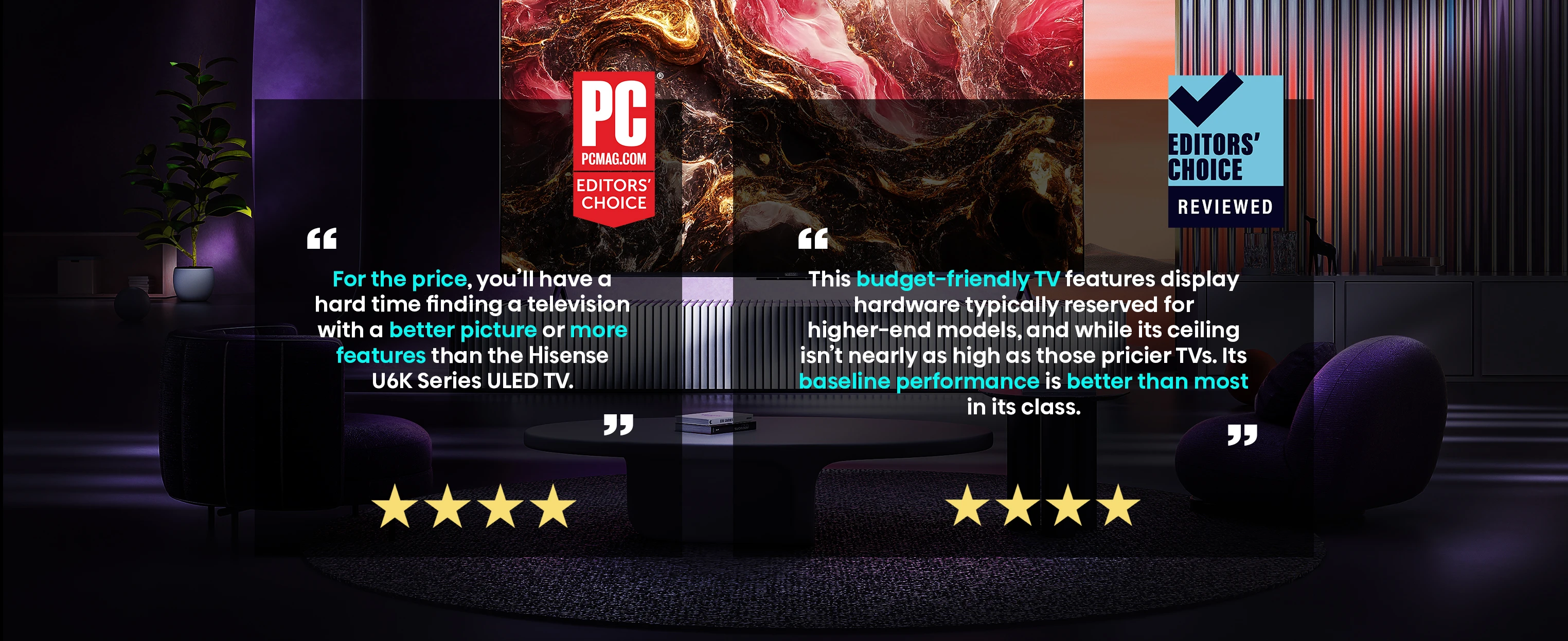 Hisense U6 Series Mini-LED QLED Google Smart TV  